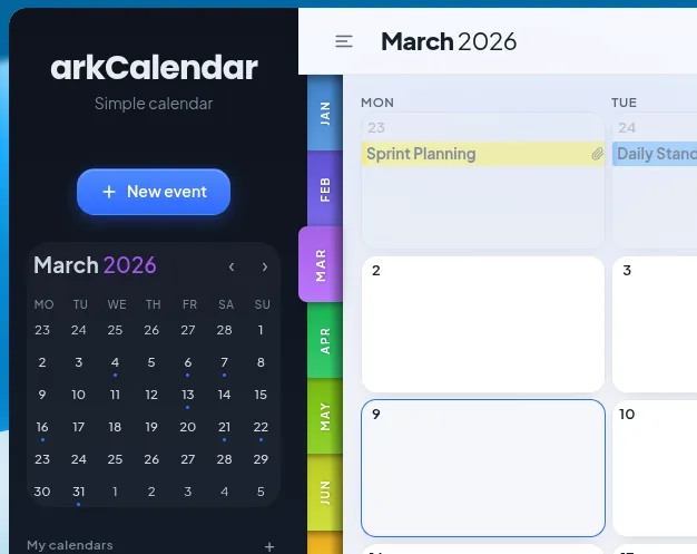 arkCalendar — synchronizacja CalDAV na każde urządzenie